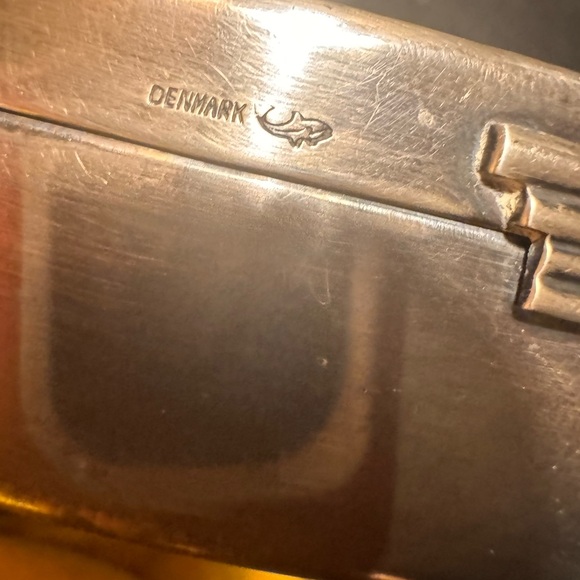 Antique 1900s elaborate Danish Denmark silver plated trinket jewelry box. - Picture 6 of 11